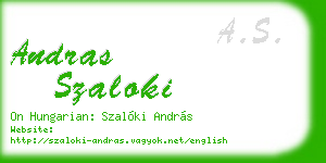 andras szaloki business card